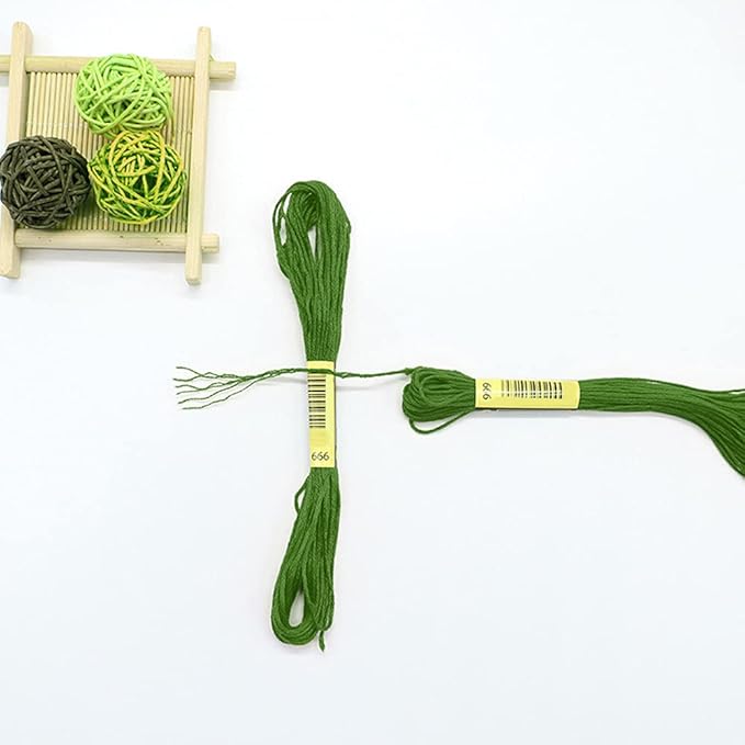 Embroidery Floss Kit-24 Skeins Premium Cross Stitch Thread for Knitting, Embroidery Stitching and Cross Stitch Project (Dark Green)