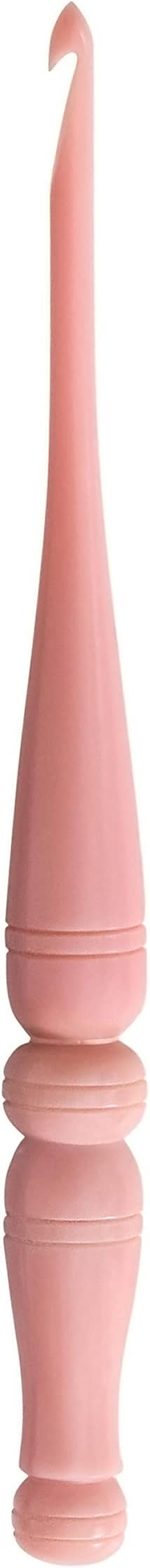 Ommi Ergonomic Handle Crochet Hooks | Handcrafted 7’’ Crochet Hook | Knitting Needle, Craft Yarn Weave | Best Gift! (5 mm, Pink)
