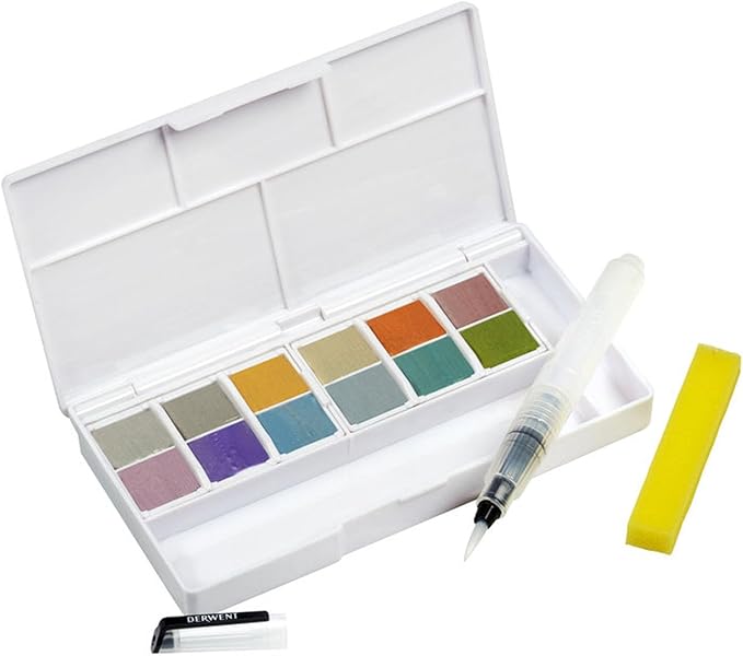 Derwent Metallic Paint 12 Pan Palette