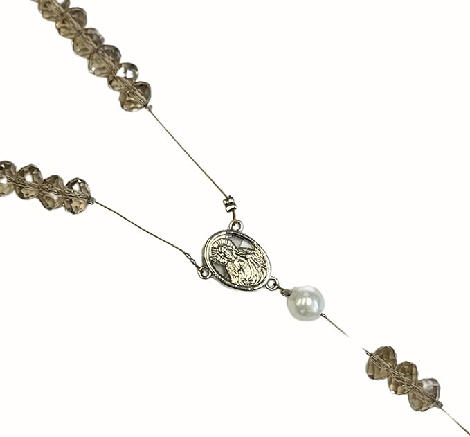 Linpeng Rosary Prayer Necklace Making Kit, DIY Jewelry Supplies, First Communion Gift for Youth Beader, 1 pk