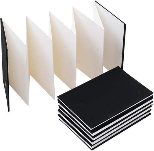 Watercolour Hardback Concertina - Accordion-fold Design - Travel Protable Journal Watercolor Book - Sketchbook - Hot Pressed - 300 GSM - 15 x 100 cm - One Book