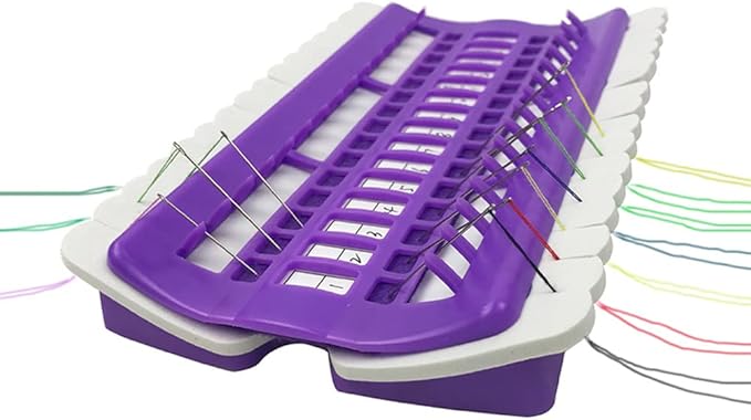 DD-life 2 Pcs 30 Positions Embroidery Thread Organizer Cross Stitch Tool Embroidery Floss Organizer Kit (1 Blue,1 Pink