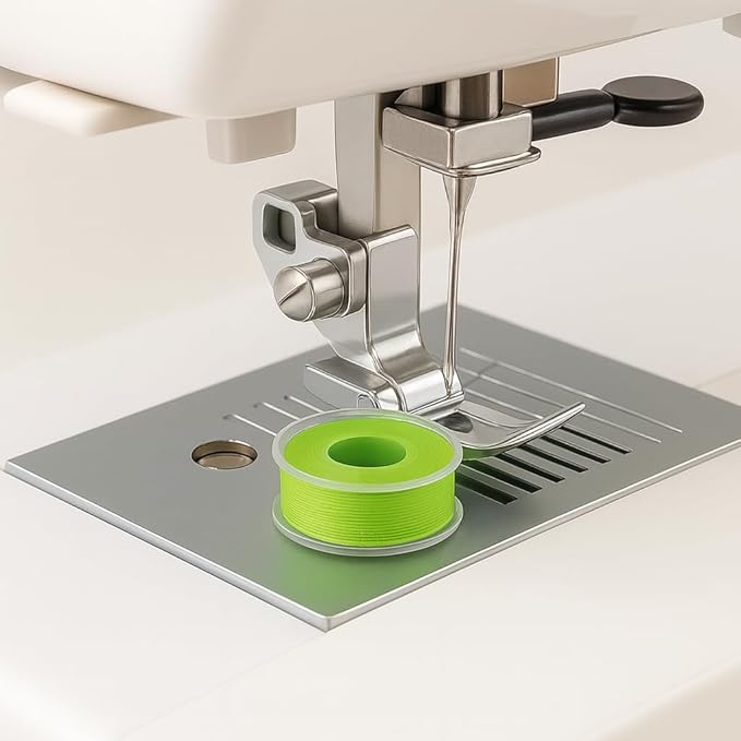 Mandala Crafts 144 Lime Green SA156 Prewound Bobbins for Singer Sewing Machine -15J SA156 Prefilled Bobbin Thread for Brother Sewing Machine and Embroidery
