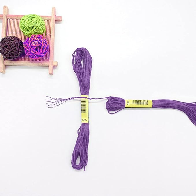 FALIDI Embroidery Floss Kit - 24 Skeins Premium Cross Stitch Thread for Knitting, Embroidery, Cross Stitch & Craft Projects (Purple)