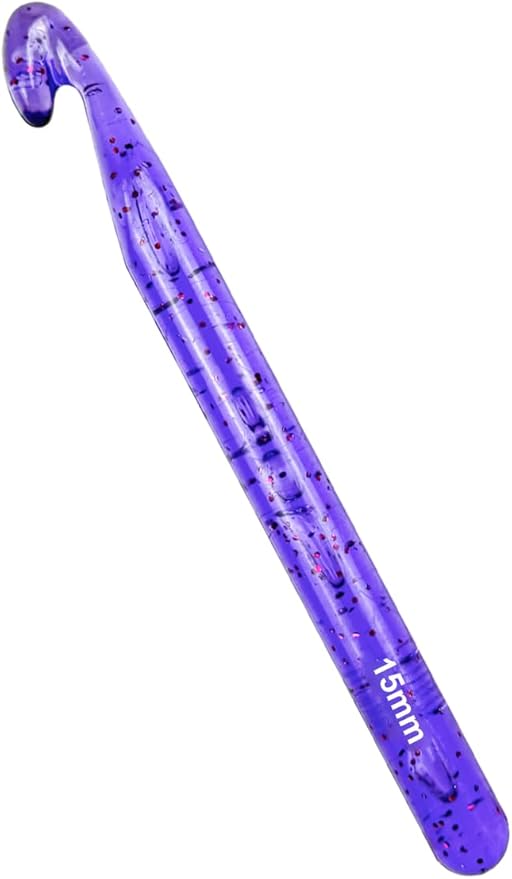 Weabetfu 15mm Large Crochet Hook,Huge Crochet Hooks for Chunky Yarn,Ergonomic Knitting Giant Crochet Hooks,Big Crochet Needles for Knitting Yarn Carpet Scarf Wool Roving