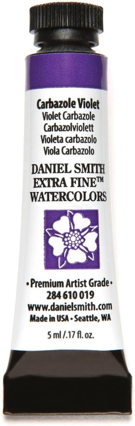 Daniel Smith Extra Fine Watercolor Paint, 5ml Tube, Carbazole Violet, 284610019