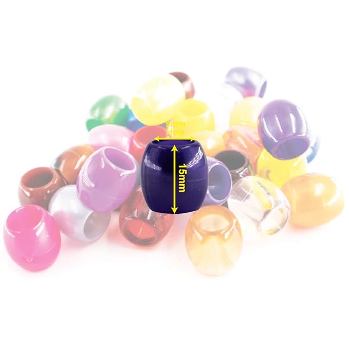 126 Pcs Beads Jewelry Making Kit DIY Hair Braiding Bracelet Ornaments Crafts Jumbo Round Pony (Pearl Purple/Pink Assorted)