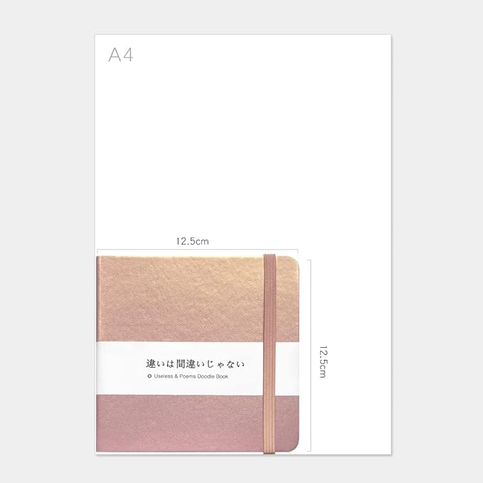 Mifuner Small Square 5x5 80gsm Mini Notebooks Blank Pages Sketchbooks Travel Journal Pocket Hardcover Paint Writing Notebook Blank Diary Memo Planner Sketchbook PU Leather Cover, Mermaid