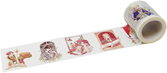 Wrapables Decorative Festive Wide Washi Masking Tape, 42mm x 5m, Brooding Gentlemen