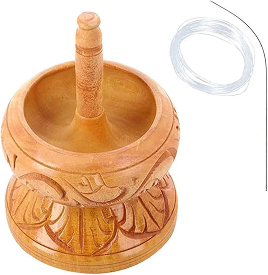 Shop LC Clay Seed Bead Spinner Kit for Jewelry Making with Big Eye Beading Needle and 3 Meter Wire - Necklaces Bracelets Makers Wooden Crafting Gifts for Womens - Haldoo