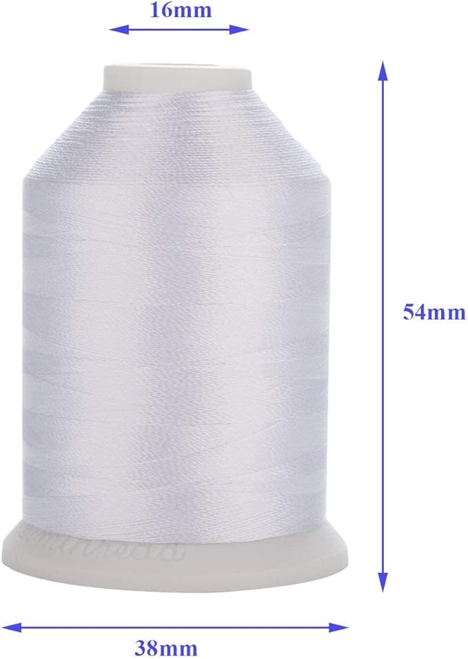 Simthread 1100 Yards Spool 24 Assorted Colors Trilobal Polyester Embroidery Machine Thread for Special Designs on Most Home or Commercial Embroidery Sewing Machines 24C01