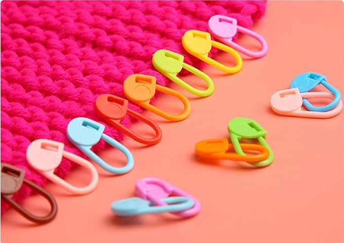 80 Pieces Jumbo Locking Stitch Markers,Larger Knitting Crochet Markers Clip Needle Safety Pins Crochet Hooks Knitting Row Stitch Counter