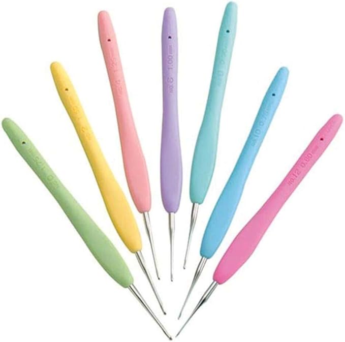 Clover 1223 Amour Steel Crochet Hook No. 6, 1.00mm , Purple
