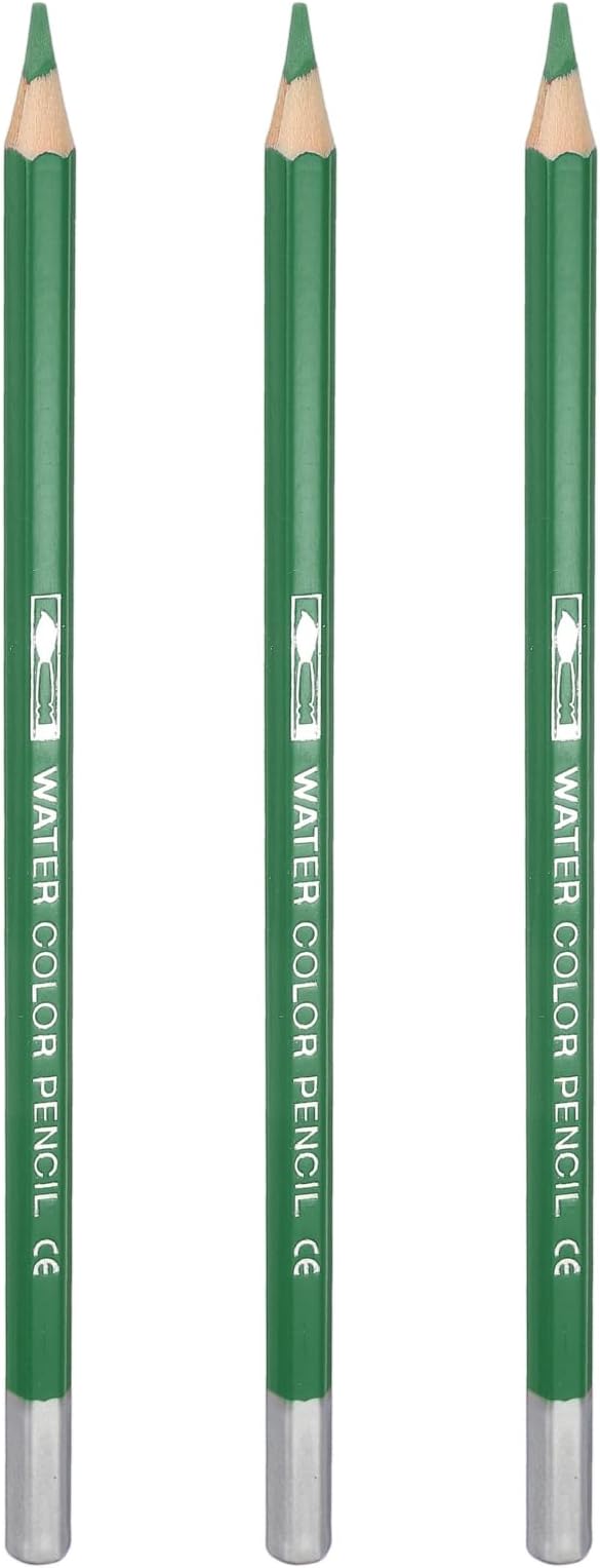 PATIKIL Watercolor Pencils, Tender Green Color Pencil Set Sketch Coloring Drawing Colored Pencils Bulk Artist Drawing Supplies for Adult Coloring Book Blending, 3 Pcs