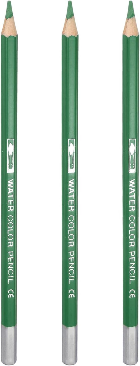 PATIKIL Watercolor Pencils, Tender Green Color Pencil Set Sketch Coloring Drawing Colored Pencils Bulk Artist Drawing Supplies for Adult Coloring Book Blending, 3 Pcs