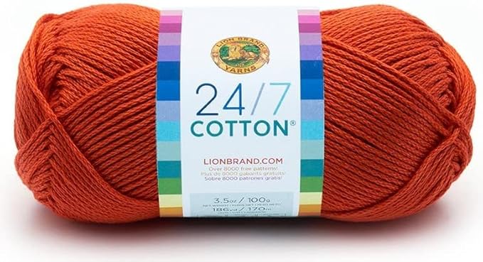 Lion Brand Yarn - 24/7 Cotton - 6 Skein Assortment (Autumn)