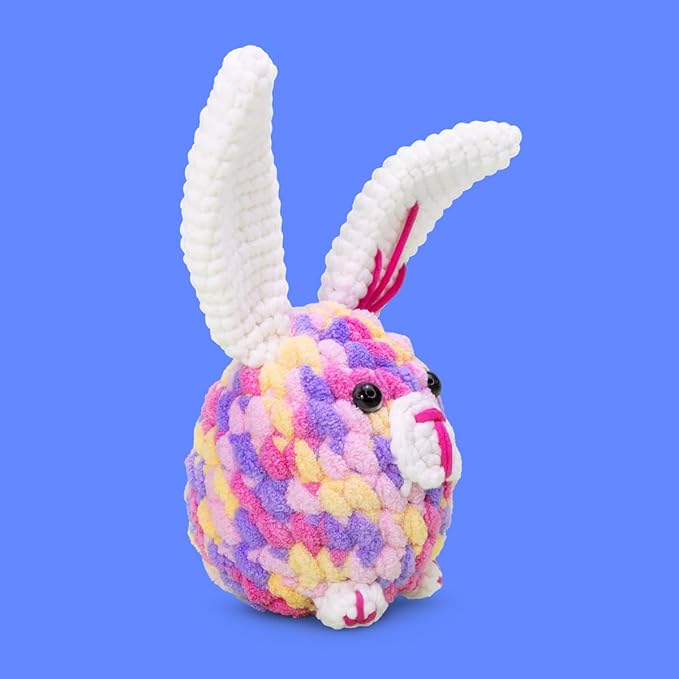 NestledCrafts Crochet Rabbit Kit for Beginners – All-in-One Amigurumi Crochet Kit with Yarn, Hook, Stuffing, and Step-by-Step Video Tutorials, Perfect for Kids & Adults