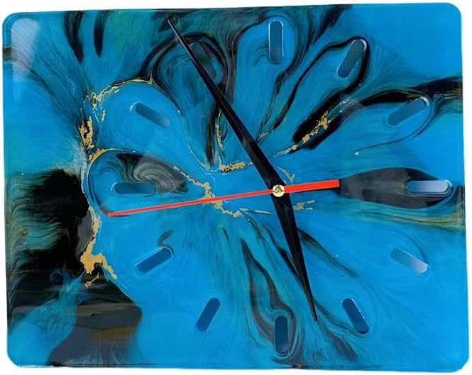 Clock Molds for Resin Casting Square Clock Wall Decor Clock Silicone Mold with Clock Movement for Wall Clack Art Home Decoration Hanging Ornaments DIY Epoxy Resin Mold Kit