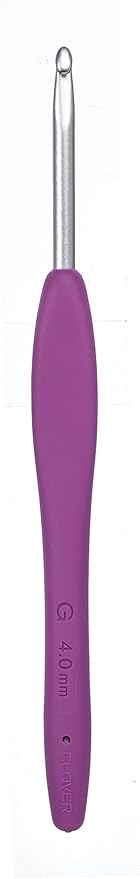 Clover 1045/G Purple Amour Crochet Hook, Size G, 4.0mm