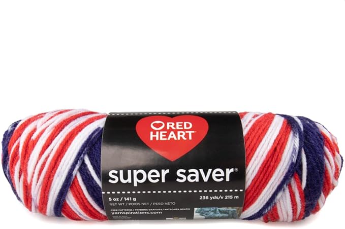 Craft County Size 4 (Medium) 100% Acrylic Fiber Yarn – Variety of Color and Pattern Options – Great for Crochet, Knitting, and Weaving (America)