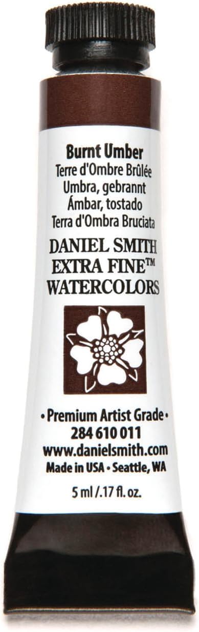 Daniel Smith 284610011 Extra Fine Watercolors Tube, 5ml, Burnt Umber