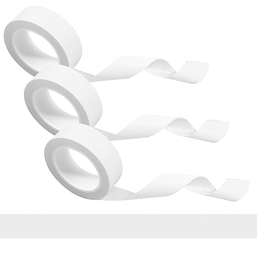 3 Rolls White Washi Tape Self-Adhesive Decorative Painters Tape 32 Feet x 0.6 Inch Washi Tapes Decorative Masking Tapes Duct Craft for Packaging Decor Journals Scrapbooks Planners DIY Gift