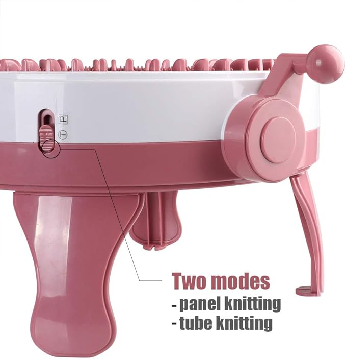 SENTRO 48 Needles Knitting Machine with Electric Adapter, Smart Weaving Loom Round Spinning Crochet Knitting Machines with Row Counter and Crank Handle Adapter Hex Steel Bit for Automatic Knit