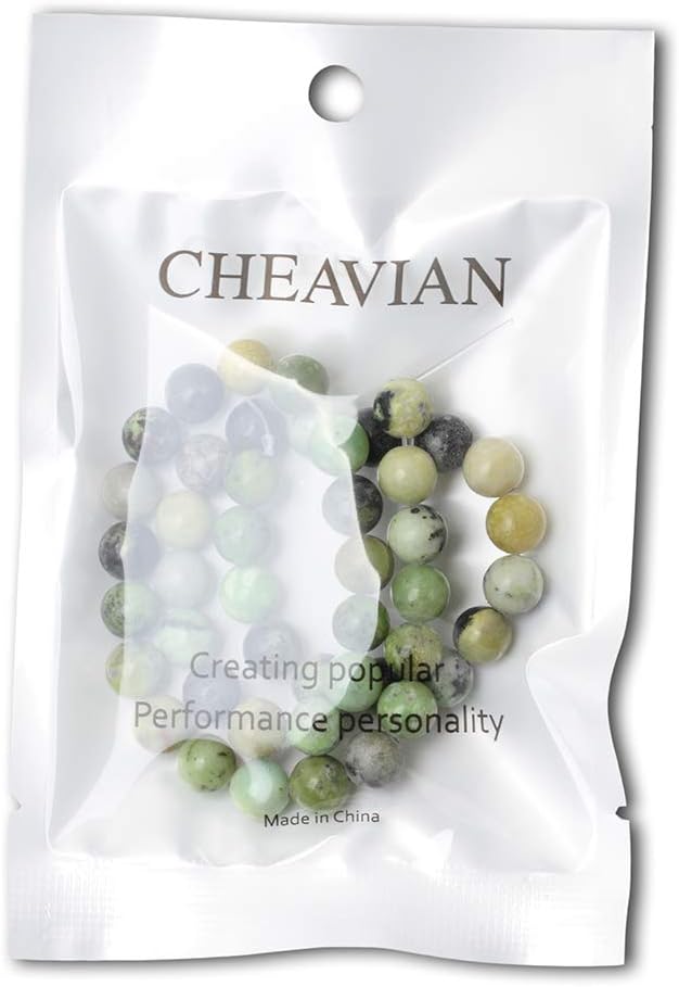 cheavian 45pcs 8mm natural australian jade stone beads round loose beads for jewelry making diy handmade materials 1 strand 15"
