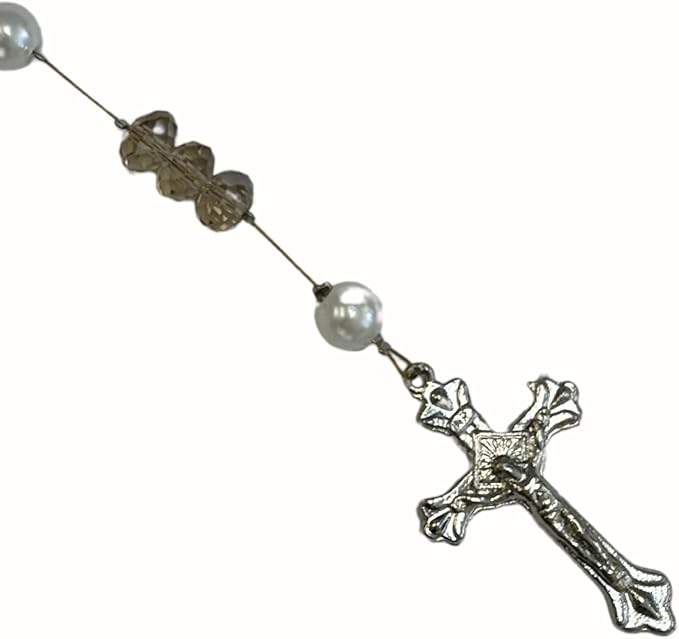 Linpeng Rosary Prayer Necklace Making Kit, DIY Jewelry Supplies, First Communion Gift for Youth Beader, 1 pk