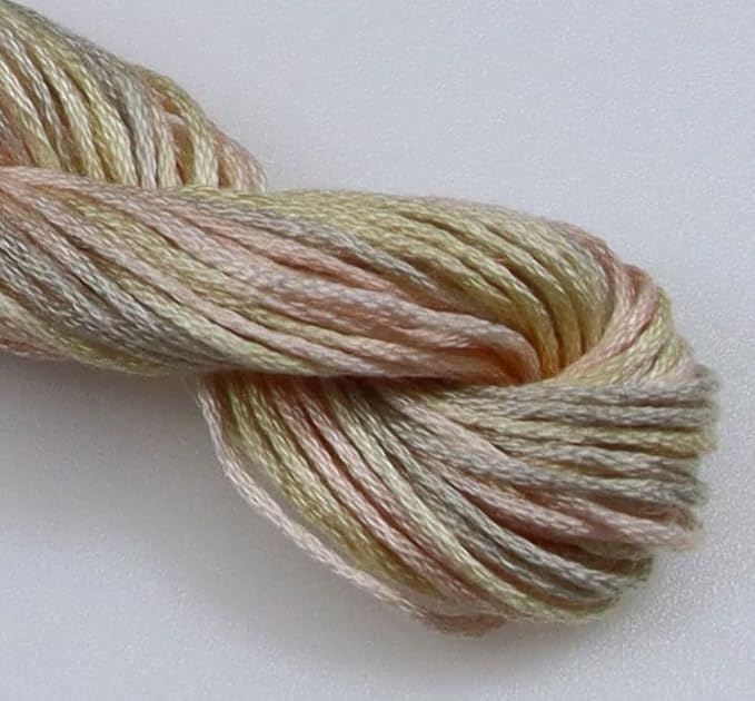 KCS Big skeins of 25 Meters Size 25 Color Variegated Cross Stitch Stranded Threads,6 skeins,4150