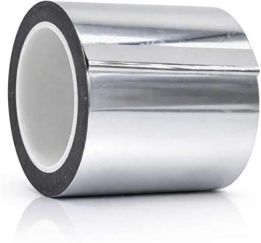 WOD MPFT2 Silver Metalized Polyester Mylar Film Tape with Acrylic Adhesive, 3 inch x 72 ft. Vibrant Mirror Silver Tape, Decor Tape for Detailing Accent Wall, Graphic Arts, Car and Boat Trim