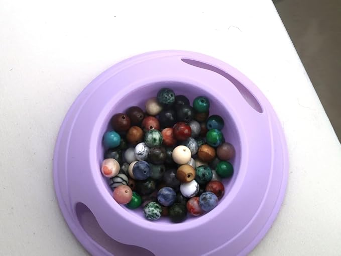 500pcs 8mm Natural Round Stone Beads,Multiolor Crystal Energy Stone，Loose Gemstone Accessories Hole Size 1mm,DIY Smooth Beads Necklace Bracelet for Jewelry Making,(8MM-24Colors Materia-A)