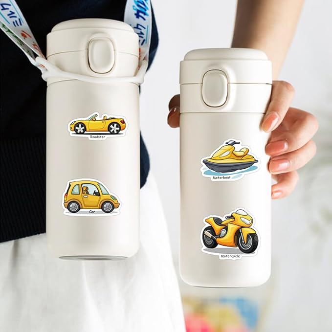200 pcs car stickers bulk.truck stickers for kids classroom boys girls school,construction pack sticker gift for party favors book water bottles phone case laptop