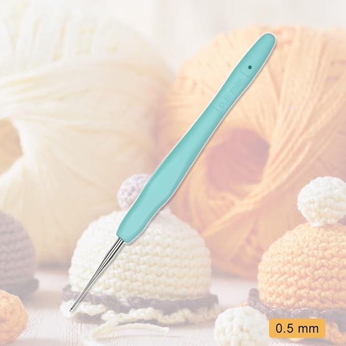 Small Size Crochet Hook Lace Crochet Needle QLRFFLJOY 0.5mm Crochet Hook Embroidery Thread Knitting Weaving Tool DIY Lace Yarn Crochet Needles (0.5 mm)