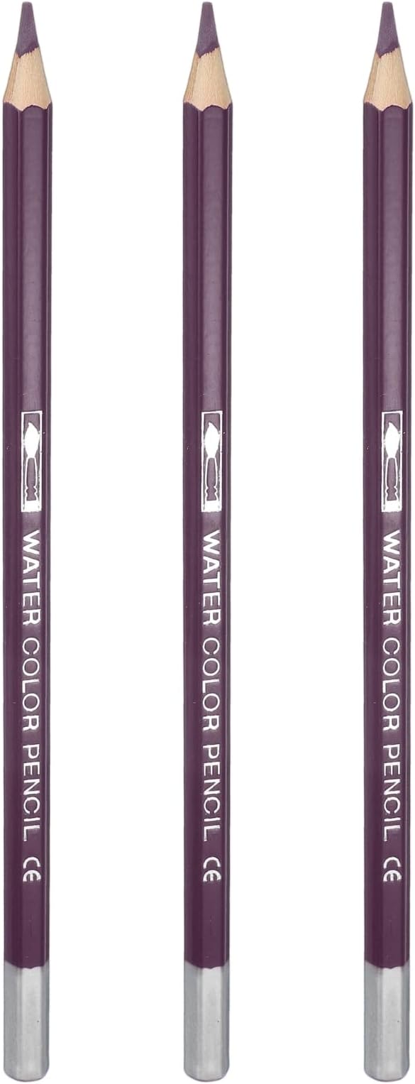 PATIKIL Watercolor Pencils, Purple Jam Color Pencil Set Sketch Coloring Drawing Colored Pencils Bulk Artist Drawing Supplies for Adult Coloring Book Blending, 3 Pcs