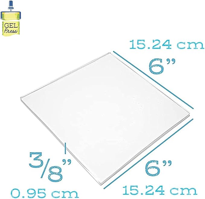 gel press monoprinting print plates – 6” x 6” gel plate class pack value pack - printmaking supplies - reusable gel printing plates for press art for card making, scrapbooking, arts and crafts 12-pack