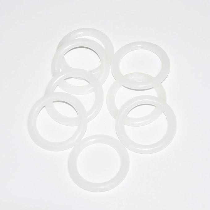Plastic O Rings 15Pack 1" DIY Crochet Ring Circle Hook Craft Tool Accessory for Handbag Car Seat Manual Handbag Material Plastic Ring Hook Café Curtain Rings (1inch, White)