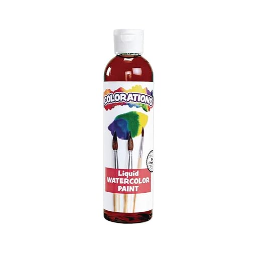 Colorations Liquid Watercolor Paint, 8 fl oz, Brown, Non-Toxic, Painting, Kids, Craft, Hobby, Fun, Water Color, Posters, Cool effects, Versatile, Gift