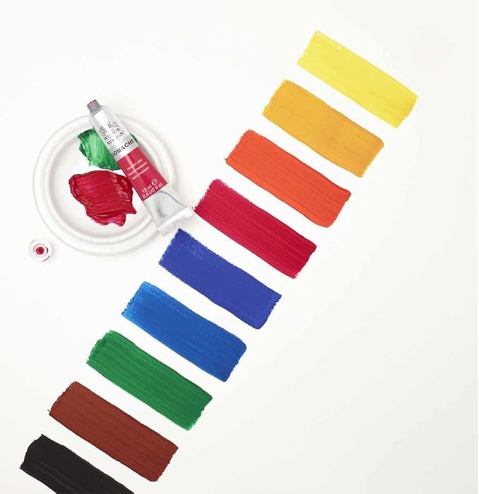 Winsor & Newton Gouache Paint Set, 10 Count, 12ml (0.4-oz) Tubes