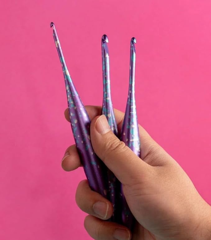 Furls Crochet Hook, Limited Edition Afterparty Streamline Metal, Ergonomic Handle Crochet Hooks 7" (Matte, F - 3.75MM)