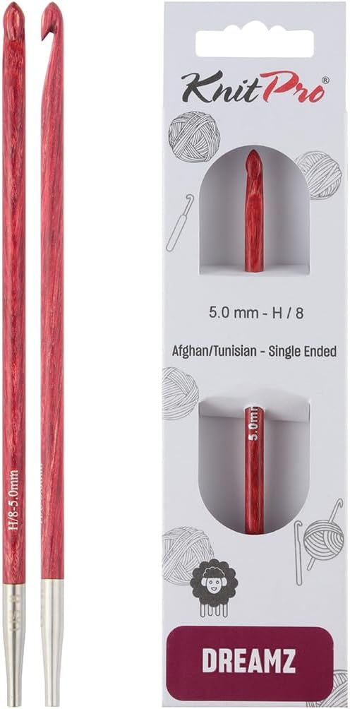 KnitPro Dreamz Afghan/Tunisian Crochet Hook | US Size H (5mm)