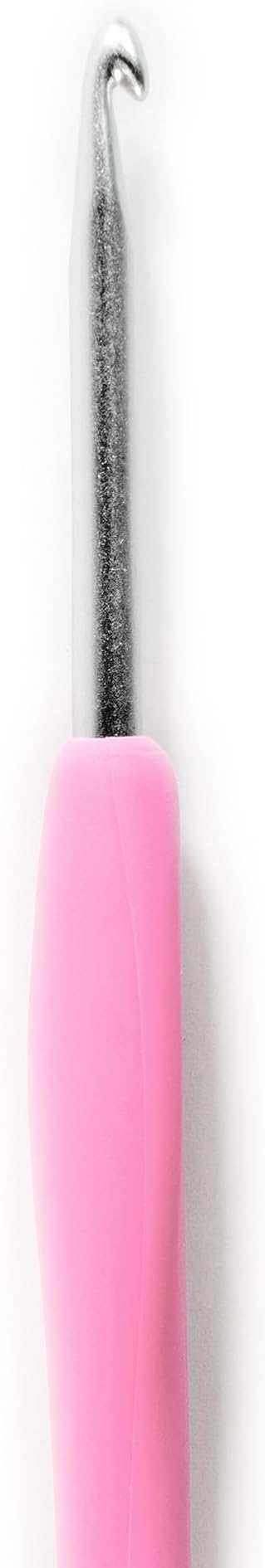 Clover 1044/F Pink Amour Crochet Hook, Size F, 3.75mm