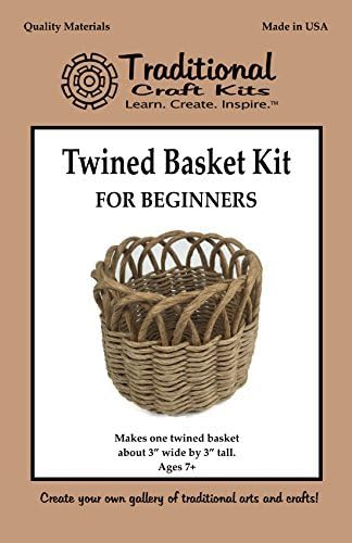Traditional Craft Kits Beginner Basket Weaving Kit (Set of 6) - Basketry Weave Kit for Kids and Adults Complete with Basket Weaving Supplies and Instructional Booklets