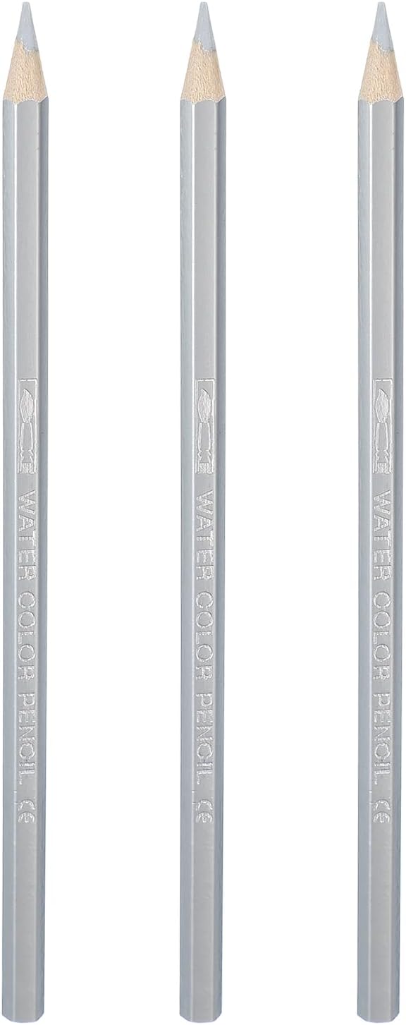 PATIKIL Watercolor Pencils, Silver Color Pencil Set Sketch Coloring Drawing Colored Pencils Bulk Artist Drawing Supplies for Adult Coloring Book Blending, 3 Pcs
