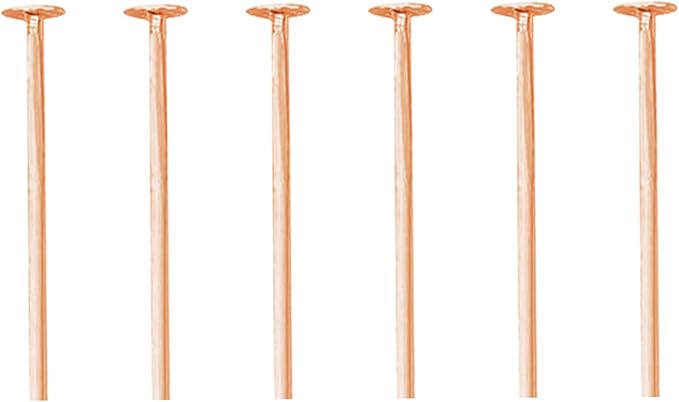 Mandala Crafts 1 Inch Rose Gold Flat Head Pins for Jewelry Making Earring Making Supplies – 500 PCs Jewelry Findings for Making Earring DIY Bracelets Rosary Charms