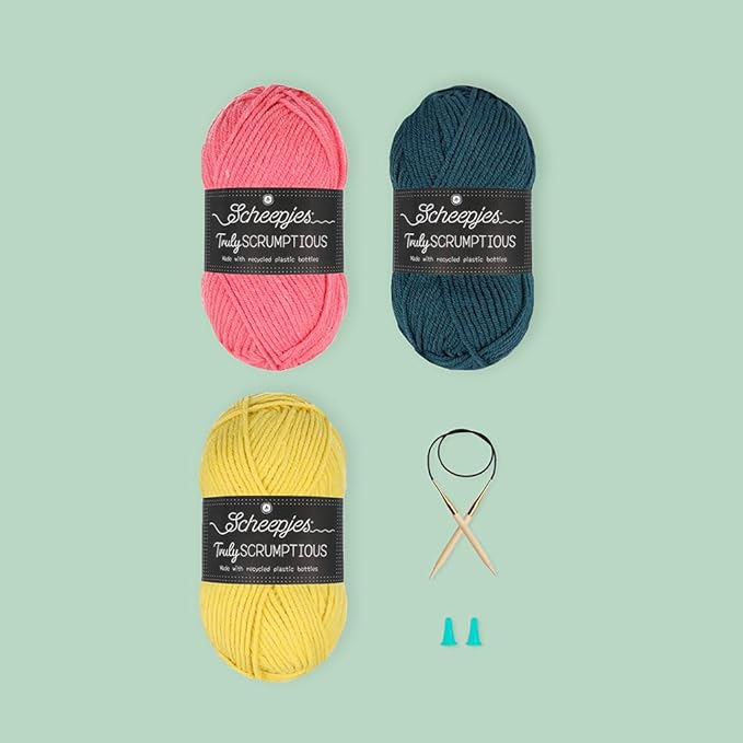 Scheepjes Beginner Knit Kit - Colour Block Scarf - 1 Piece