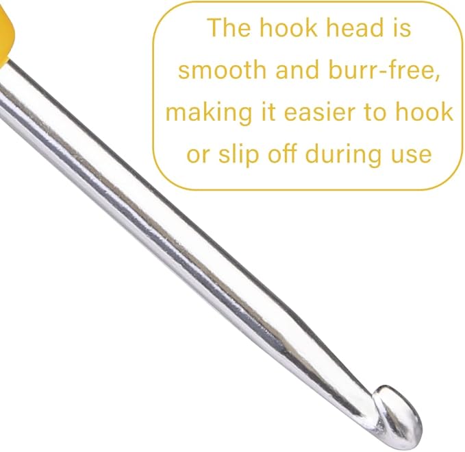 3.5 mm Crochet Hook, Ergonomic Handle for Arthritic Hands, Extra Long  Knitting Needles for Beginners and Crocheting Yarn (3.5 mm)
