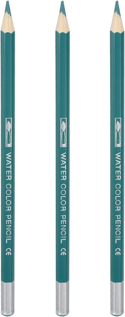 PATIKIL Watercolor Pencils, Hole Blue Color Pencil Set Sketch Coloring Drawing Colored Pencils Bulk Artist Drawing Supplies for Adult Coloring Book Blending, 3 Pcs