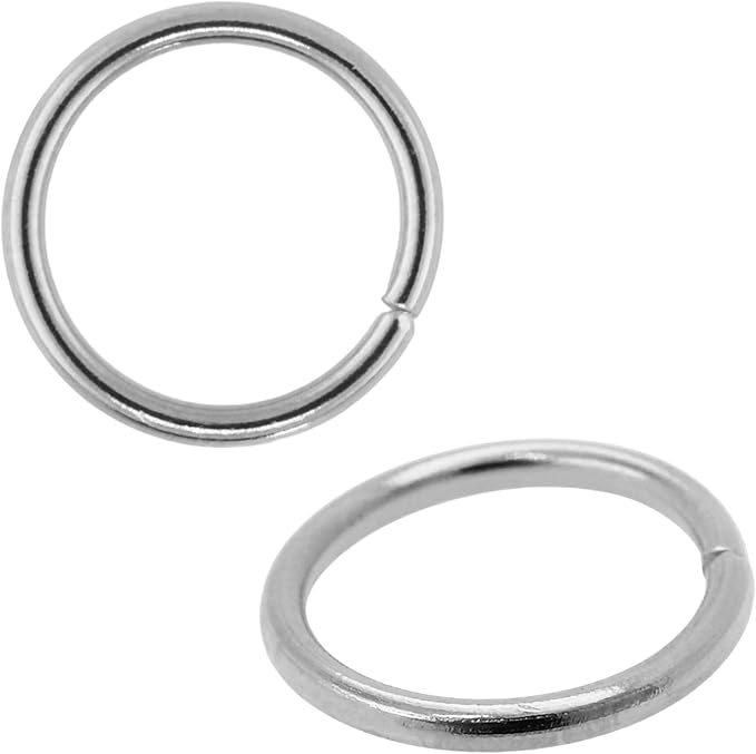 Mandala Crafts Assorted Stainless Steel Jump Rings Jewelry Findings Metal O Rings for Jewelry Making Supplies - 400 Small Open Jump Rings Kit for Necklace Earring