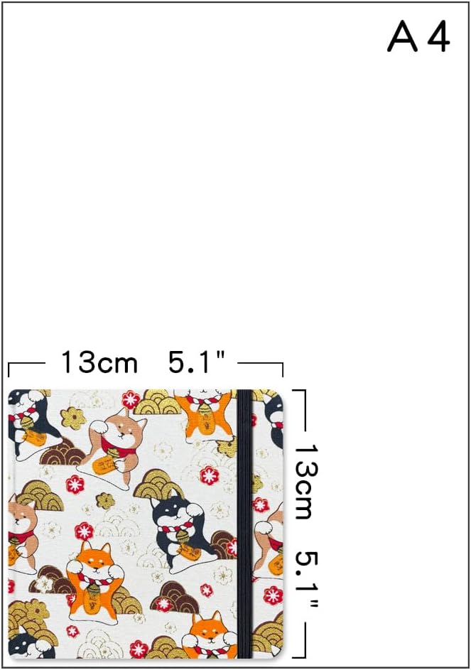 Square 5x5 Bleedproof Marker Paper Pad,110 GSM Alcohol Ink Bristol Paper Sketchbook,Handmade Journal 88 Sheets (176 Pages) Markers Ink Mediums Art Sketch Book White Dog